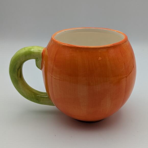 Ceramic Halloween Decor Pumpkin Mug Bat Candy Dish Glazed Coffee Jack o'Lantern - Picture 3 of 11